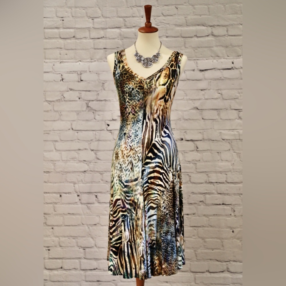 Animal Print Sleeveless Dress